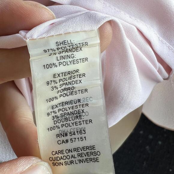 Karl Lagerfeld Paris Womens Blush Pink Shift Dress Size 2 Sleeveless Ruffle Trim - Picture 6 of 13